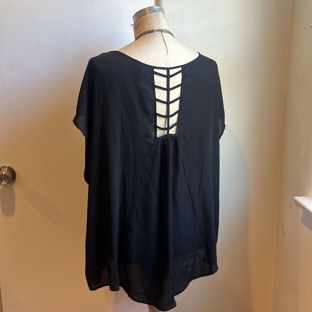 Torrid black chiffon top women’s plus size 3 - Picture 1 of 6